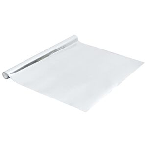 vidaXL Self-adhesive Furniture Film High Gloss Silver 196.9x35.4" PVC
