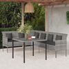 vidaXL Garden Dining Set Grey, Anthracite PE Rattan, Powder-Coated Steel