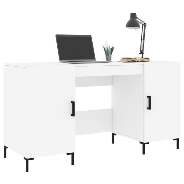 vidaXL Desk White Engineered wood 55.1 x 19.7 x 29.5 in Desk