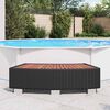 vidaXL Spa Step Black PE rattan Large Durable Spa Step Rectangular
