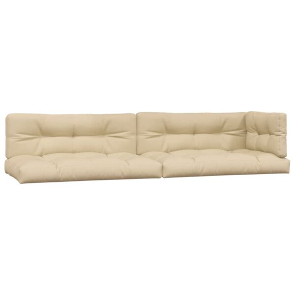 vidaXL Pallet Cushion Beige 100% polyester Water-resistant materials