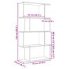 vidaXL Room Divider Bookcase Concrete grey Engineered wood Large
