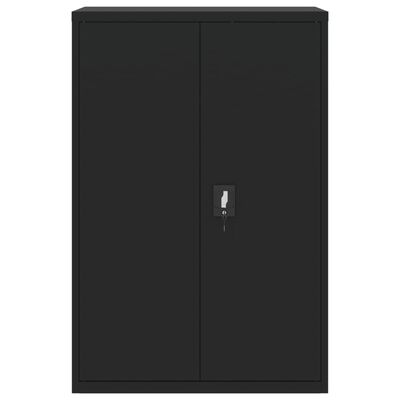 vidaXL File Cabinet Black 35.4"x15.7"x55.1" Steel