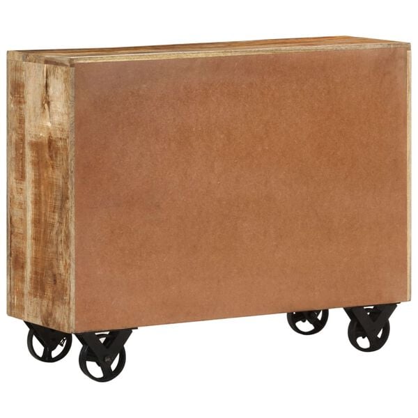 vidaXL Sideboard Natural wood with black accents