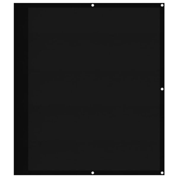 vidaXL Balcony Screen Black 47.2x393.7" 100% Polyester Oxford