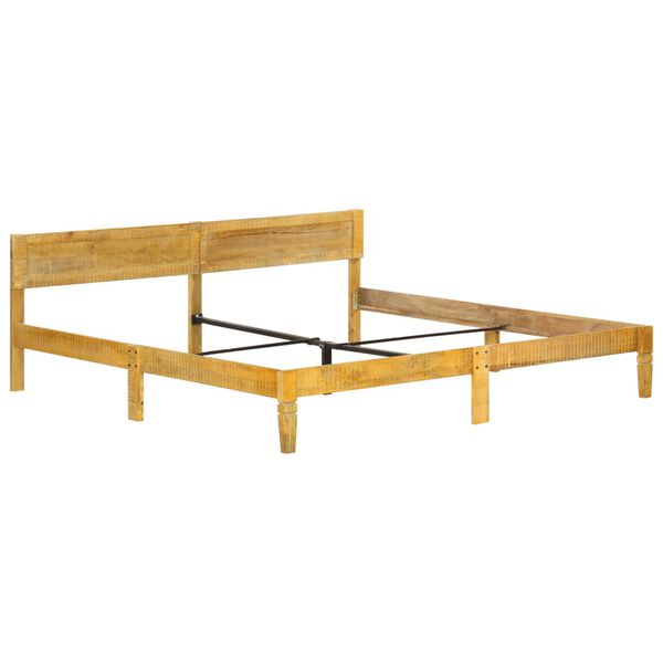 vidaXL Bed Frame Natural Mango Wood Solid Mango Wood 79 in Durable