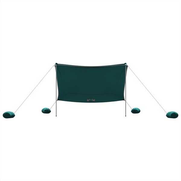 vidaXL Beach Canopy with Sand Anchors Green 119.7x118.1"