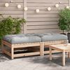 vidaXL Patio Footstools with Cushions 2 pcs Solid Wood Pine