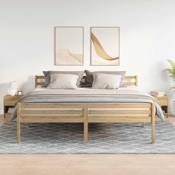 vidaXL Bedside Cabinet Set of 2 Artisan Oak Engineered wood Compact