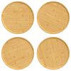 vidaXL Pizza Plates 4 pcs Ø12.6"x0.6" Bamboo