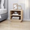 vidaXL Bedside Cabinet Set of 2 Natural wood Solid pinewood Medium