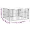 vidaXL Dog Playpen Black Powder-coated steel 39.4 x 39.4 x 19.7 in