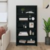 vidaXL Book Cabinet Black Solid pine wood 31.5 x 13.8 x 60.6 in