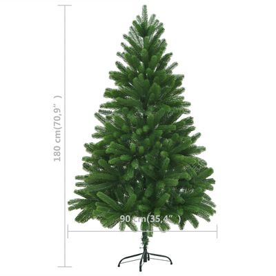 vidaXL Artificial Christmas Tree with LEDs&Ball Set 70.9" Green