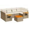 vidaXL Garden Sofa Set Beige for the sofa set, Cream white for the cushions