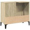 vidaXL Bathroom Cabinet Sonoma oak Engineered wood, metal Medium