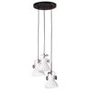 vidaXL Hanging Lamp White and Black Iron Medium Industrial