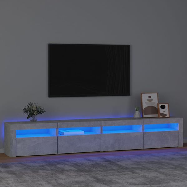 vidaXL TV Cabinet Concrete Grey Engineered Wood Large TV Cabinet