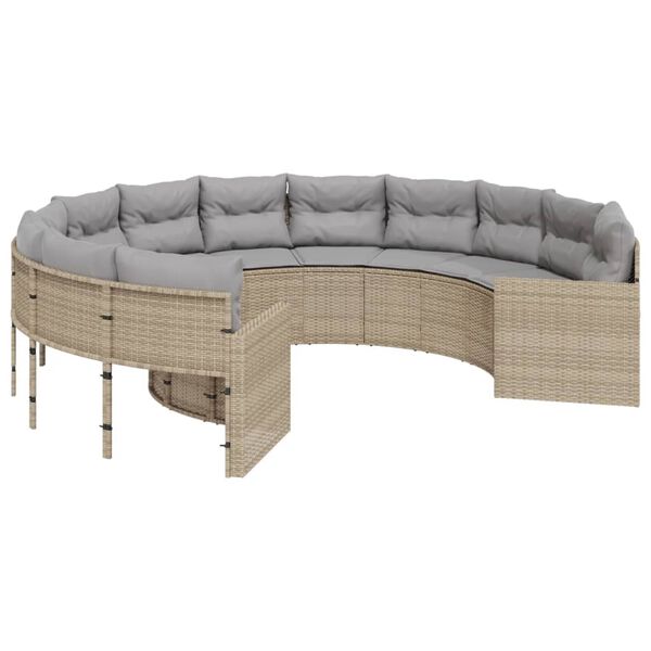 vidaXL Patio Sofa Beige
