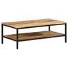 vidaXL Coffee Table Natural wood with black frame
