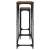 vidaXL Nesting Console Table Smoked oak Engineered wood, Metal Large