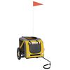 vidaXL Pet Bike Trailer Yellow Oxford fabric Medium Pet Bike Trailer