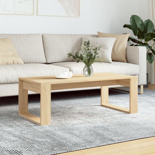 vidaXL Coffee Table Sonoma Oak Engineered Wood 40.2 x 19.7 x 13.8 in