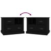 vidaXL Bedside Cabinet Black Engineered wood 23.6 x 15.4 x 17.7 in