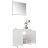 vidaXL Bathroom Furniture Set High gloss white Engineered Wood Standard