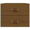 vidaXL Wall-mounted Bedside Cabinet Set of 2 Honey Brown Solid pine wood
