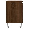 vidaXL Bedside Cabinet Brown oak Engineered wood, Iron 15.7x11.8x19.7 in
