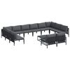 vidaXL Garden Sofa Set Anthracite Steel