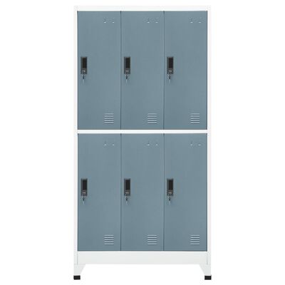 vidaXL Locker Cabinet Light Gray and Dark Gray 35.4"x17.7"x70.9" Steel