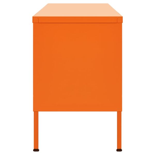 vidaXL TV Cabinet Orange Steel Small to Medium TV Cabinet Rectangular