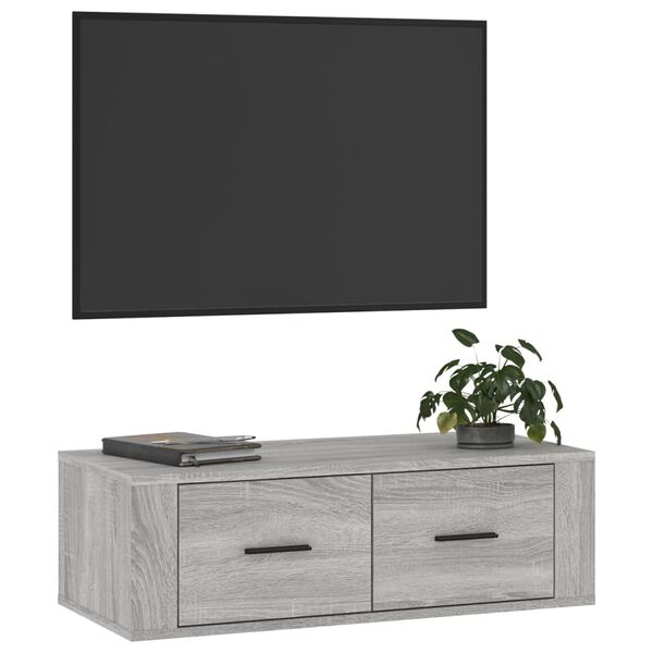 vidaXL TV Cabinet Gray Sonoma Engineered Wood Medium TV Cabinet