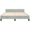 vidaXL Bed Frame With Headboard Light Grey