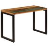 vidaXL Dining Table Multicolor Solid reclaimed wood and steel Standard