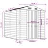 vidaXL Garden Shed Brown Galvanized Steel 75.2 x 84.6 x 78.0 in