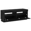 vidaXL TV Cabinet Black Oak 39.37 x 13.78 x 15.75 in Engineered Wood