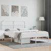 vidaXL Bed Frame White Steel 55.1x74.8in Bed Frame Rectangular