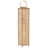 vidaXL Candle Holder Natural Bamboo, Glass Medium Portable