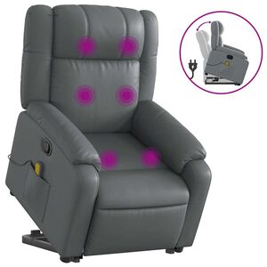 vidaXL Stand Up Massage Recliner Chair Grey