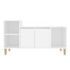 vidaXL TV Cabinet White Engineered wood, solid eucalyptus wood