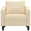 vidaXL Sofa Chair Cream Fabric (100% polyester), metal, textilene Single