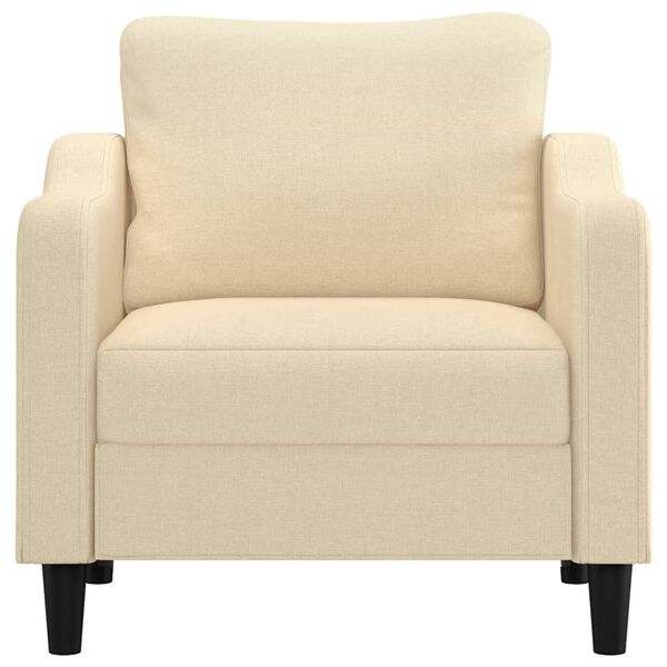 vidaXL Sofa Chair Cream Fabric (100% polyester), metal, textilene Single
