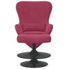 vidaXL Egg Chair with Footstool Wine Red 24.80 x 28.74 x 35.43 in