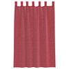 vidaXL Voile Curtains with Rod Pockets 2 pcs Wine Red