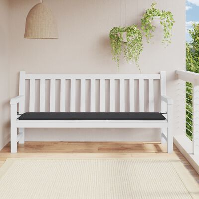 vidaXL Garden Bench Cushion Black 78.7"x19.7"x1.2" Oxford Fabric