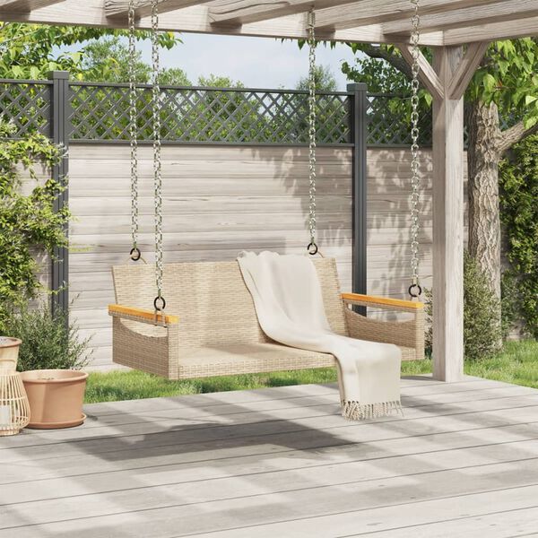 vidaXL Patio Swing Bench Beige