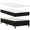 vidaXL LED Box Spring Bed with Mattress Black 31.50 x 78.74 in Fabric